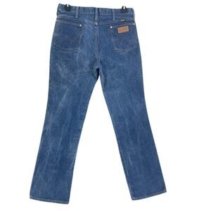 Wrangler Jeans Mens 34 (36) x32 Blue Cowboy Cut Slim Fit Boot Cut 936DEN Western